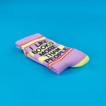 I Like Books More Than People Gym Crew Socks